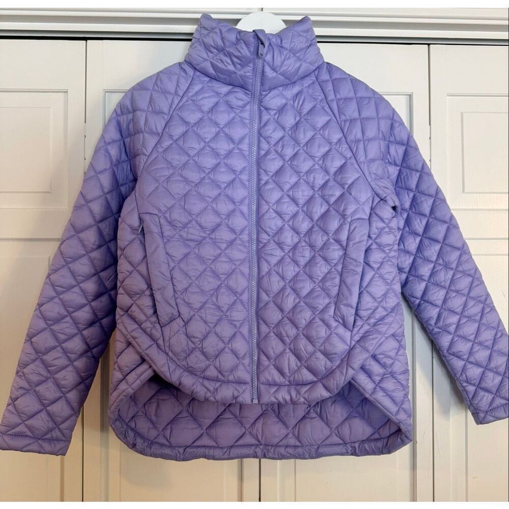 Athleta whisper featherless down purple puffer jacket size xxs - Picture 2 of 9